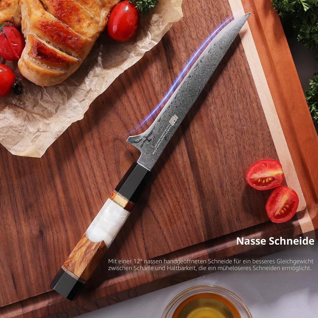 FINDKING 5,5-Zoll-Ausbeinmesser, Perfektes Trimm-Messer für Bruststück, Fett und mehr, Scharfes Japa