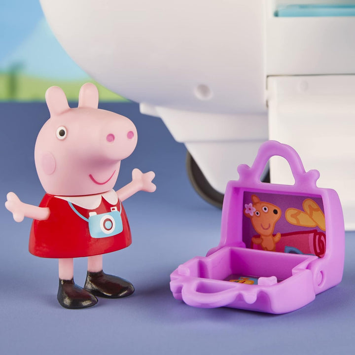 Peppa Pig Peppa's Adventures Peppa Flugzeug, Vorschulspielzeug, das wirklich fährt, Unisex, 1 Figur