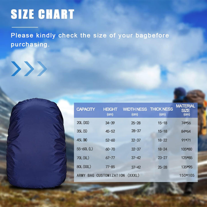 Rucksack-Regenschutz (20-100L) Blau/Blue X-Small, Blau/Blue X-Small