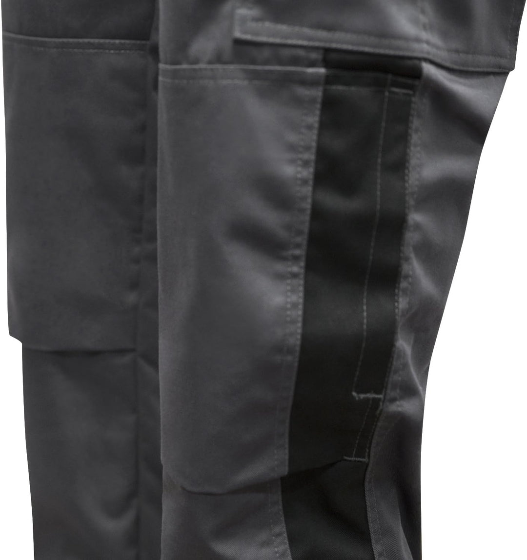 strongAnt Arbeitshose komplett Stretch Männer Berlin Pro Bundhose 42 Grau / Schwarz / 260 G/M², 42 G