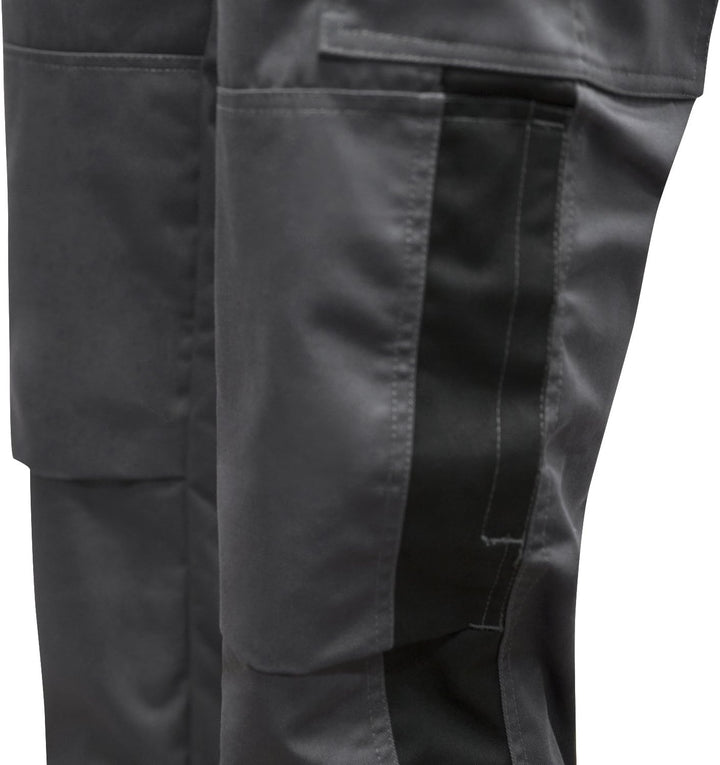 strongAnt Arbeitshose komplett Stretch Männer Berlin Pro Bundhose 42 Grau / Schwarz / 260 G/M², 42 G