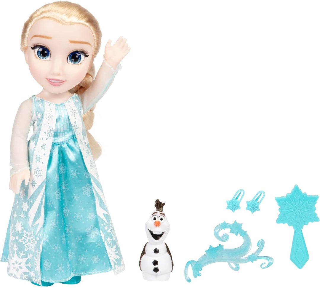 Disney Die Eiskönigin - Frozen - Singende ELSA Puppe 35 cm, singt „Let It Go“, inklusive Zubehör für