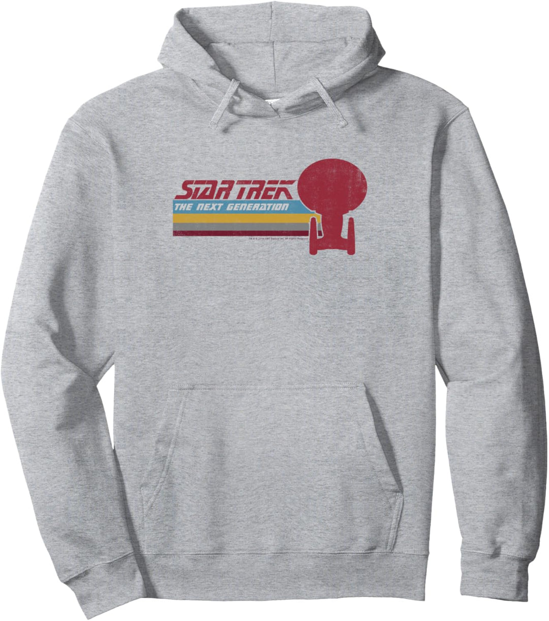 Star Trek Voyager Retro Rainbow Stripe Pullover Hoodie
