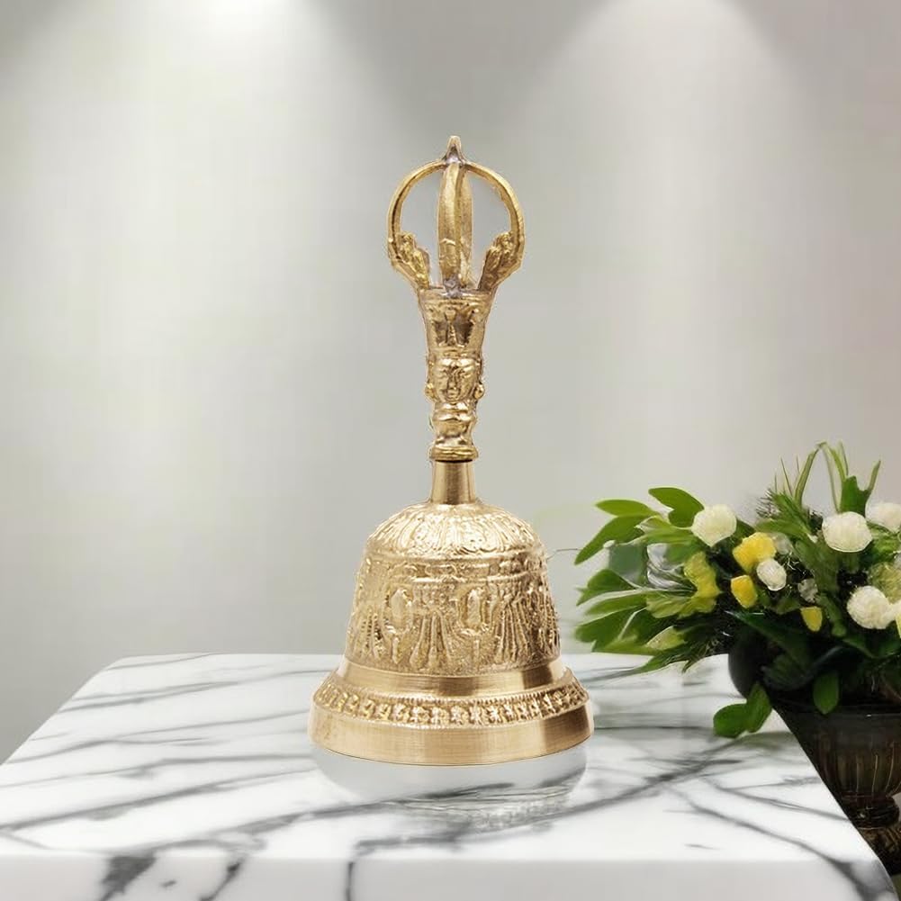 Hztyyier Gebetsglocken Dorje Vajra, Tibetisch-buddhistische Meditationsglocke, Handgefertigt, aus Me