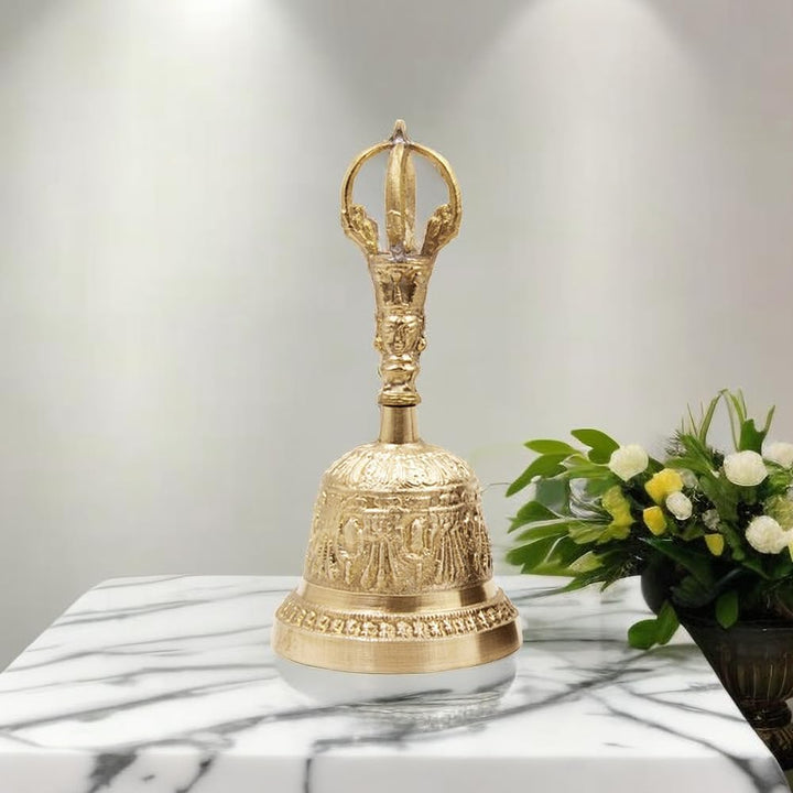 Hztyyier Gebetsglocken Dorje Vajra, Tibetisch-buddhistische Meditationsglocke, Handgefertigt, aus Me