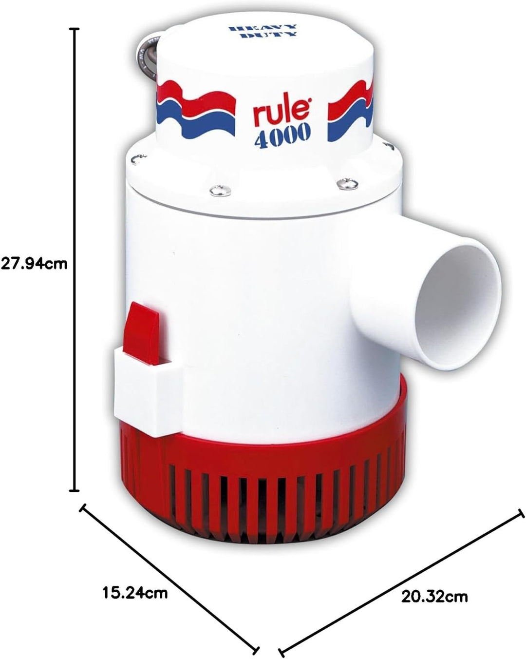 Rule 4000 GPH Marine Bilgepumpen 24 Volt, 24 Volt