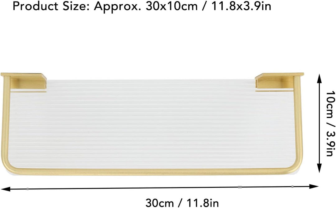 Badezimmer Aufbewahrungsregal, 30cm Wandmontiertes Badezimmer Handtuchregal für Zuhause, Küche, Schl