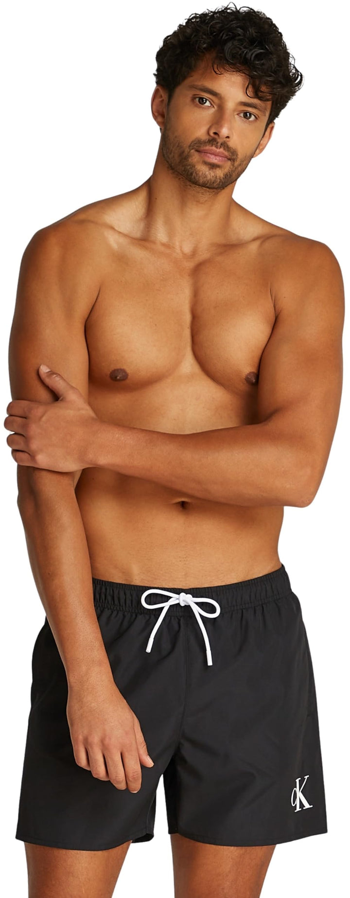 Calvin Klein Herren Badehose Medium Drawstring Lang XXL Schwarz (Pvh Black), XXL Schwarz (Pvh Black)