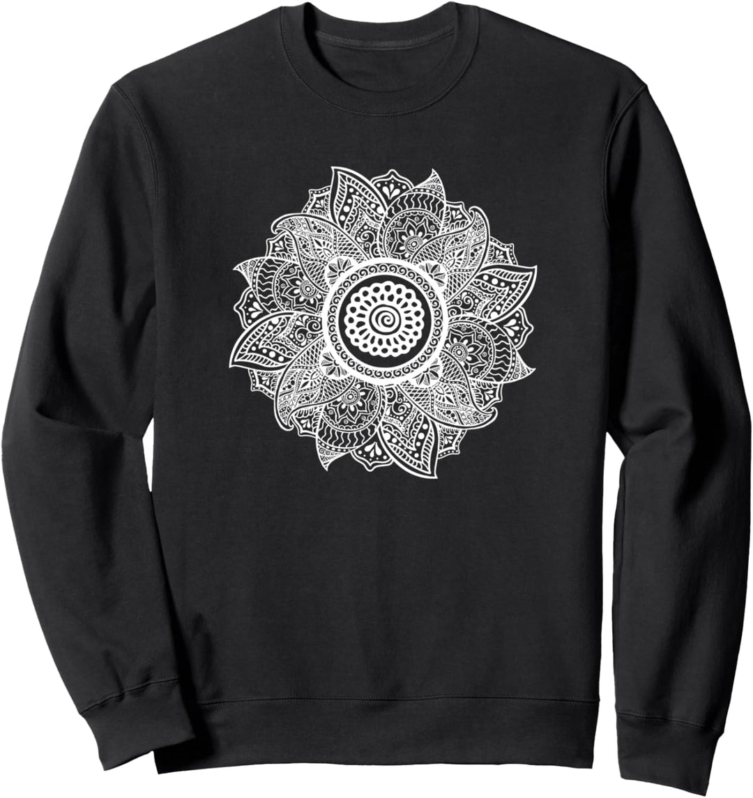 Mandala Sonnenblume Spirituelle Zen Geometrische Pilates Sweatshirt