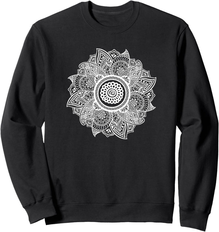 Mandala Sonnenblume Spirituelle Zen Geometrische Pilates Sweatshirt