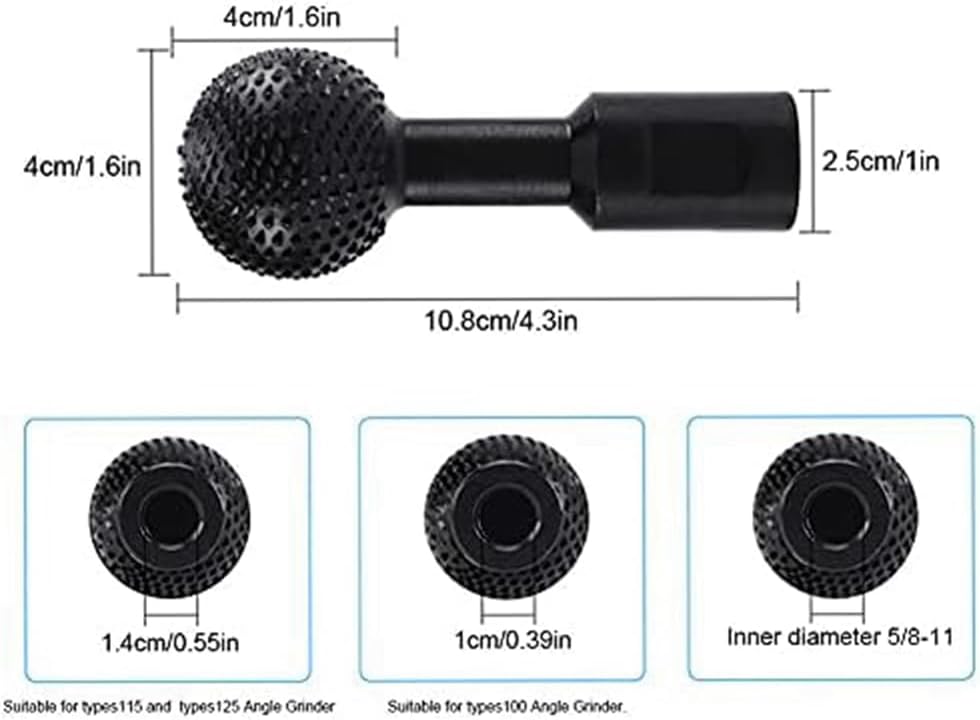 Sphere Rotary Burr für Holzmarkierung, Schnitzen, Polieren, Gravieren, Schleifkopf für Winkelschleif