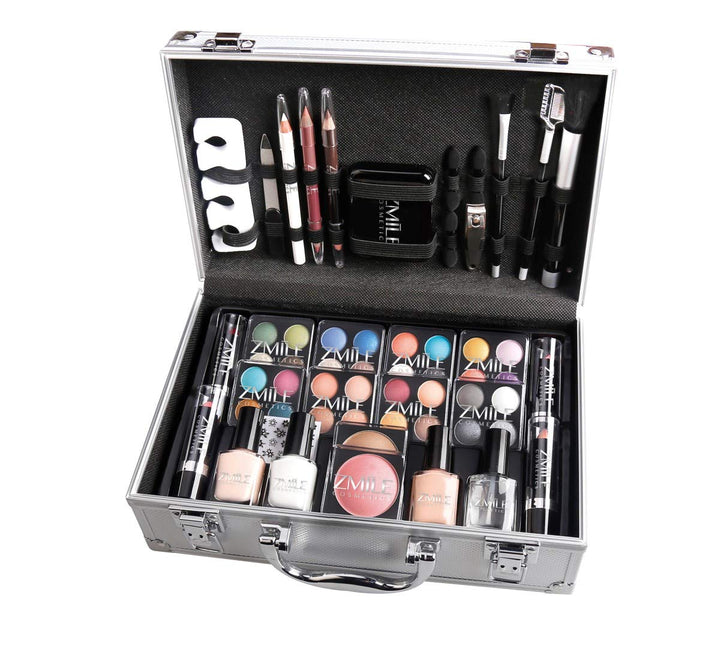 Schminkkoffer Set Alu Profi-Qualität mit French Manicure 58 teilig