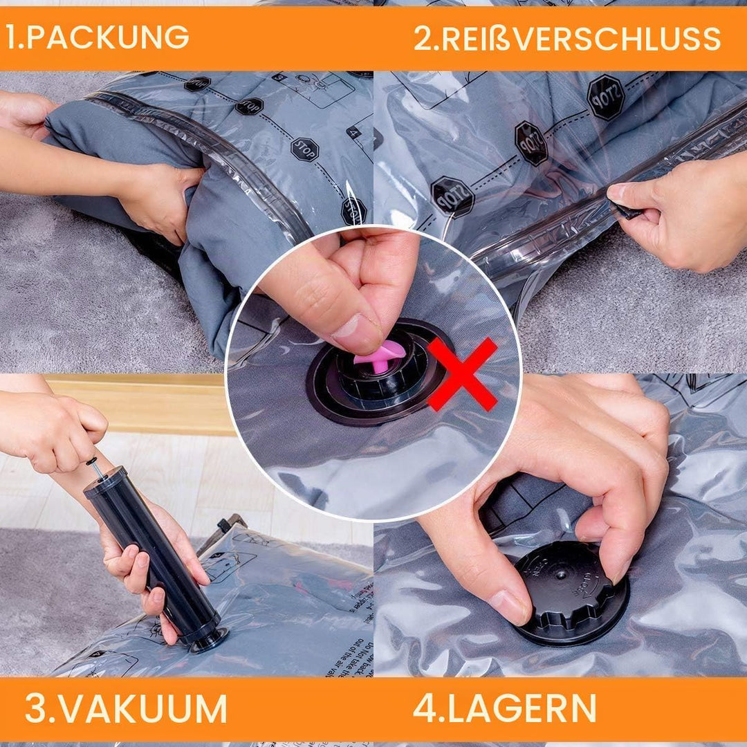 Vakuumbeutel mit elektrischer Pumpe, Kunststoff-Verpackungsbeutel, platzsparende Tasche für Kleidung