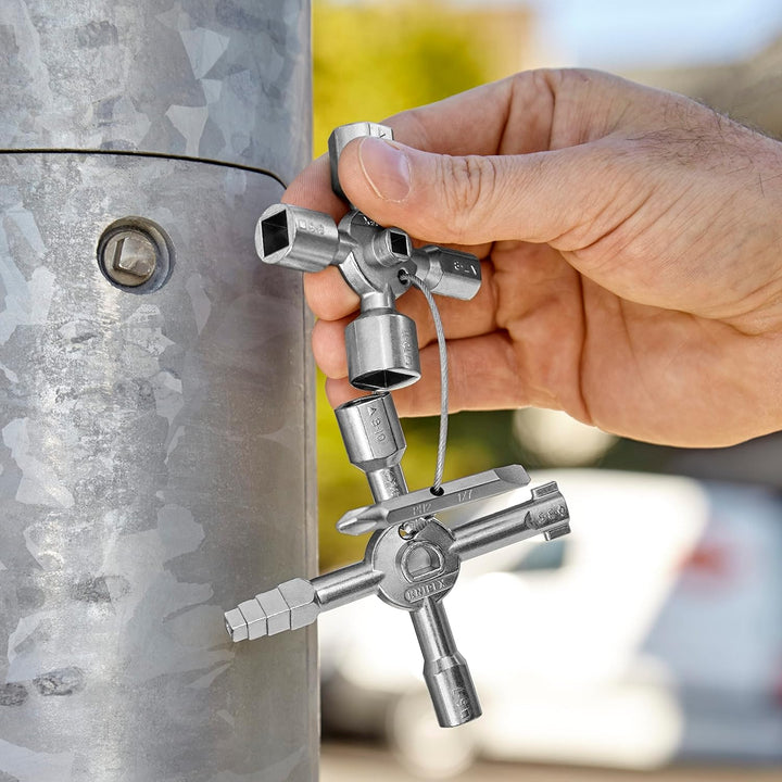 Knipex TwinKey® Schaltschrankschlüssel für gängige Schränke und Absperrsysteme 92 mm 00 11 01 &amp; Cobr