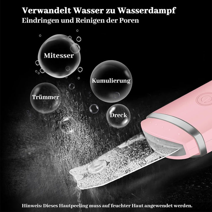 GUGUG Gesichtshaut Scrubber, Portable Poren Scrubber, Face Spatel mit 4 Modi, Mitesser Scraper für G