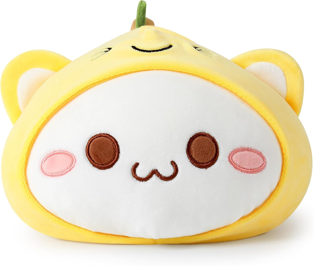 shownicer Plüschtier Katze Banane Kuscheltier Stofftier Kawaii Katze Plüsch, Banane Plüschkissen Spi