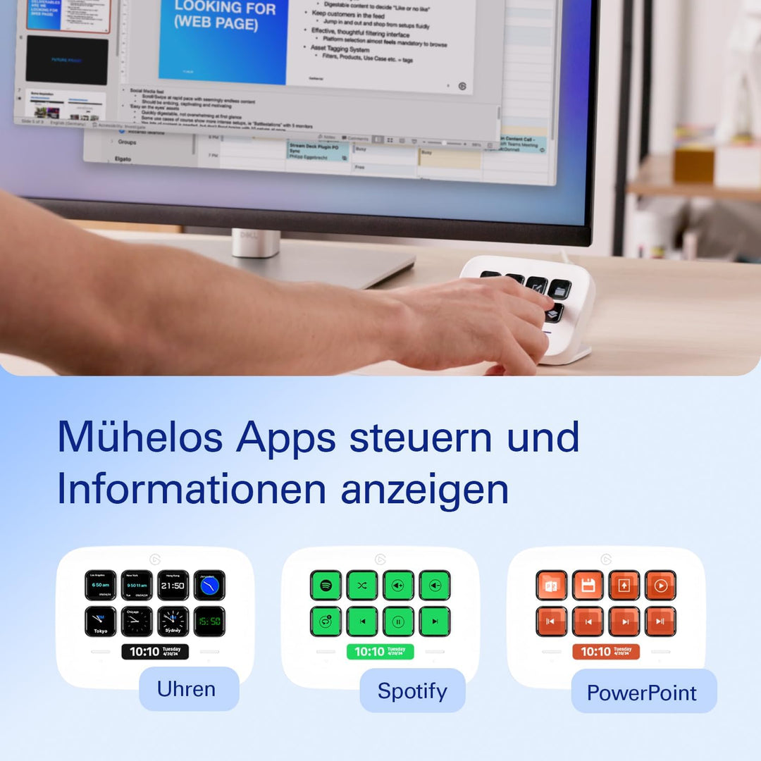 Elgato Stream Deck Neo – 8 anpassbare Tasten, 2 Touch Points, rasante Tasks & Workflows – Steuern Si