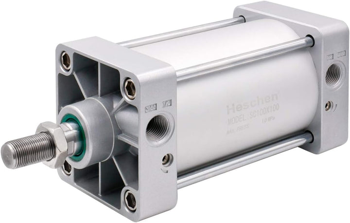 Heschen Pneumatischer Standard-Luftdruckzylinder, SC 100-100, PT1/2 Anschluss, 100mm Bohrung, 100mm