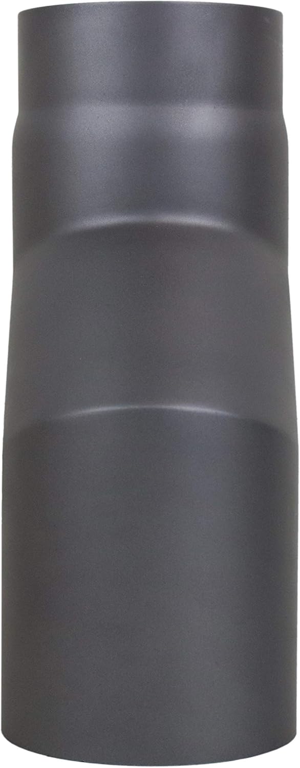 LANZZAS Ofenrohr Versatzbogen 80 mm, im Durchmesser, DN Ø 150 mm, Farbe: gussgrau - weitere Rohre au