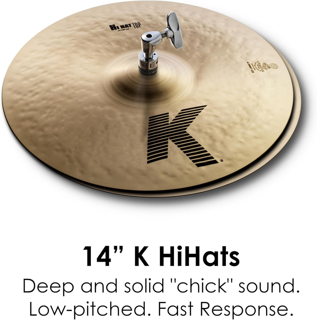 Zildjian K Zildjian Series Cymbal Box Set - 14" Hi-Hats, 16"/18" Thin Crash, 20" Ride K Series K Pac