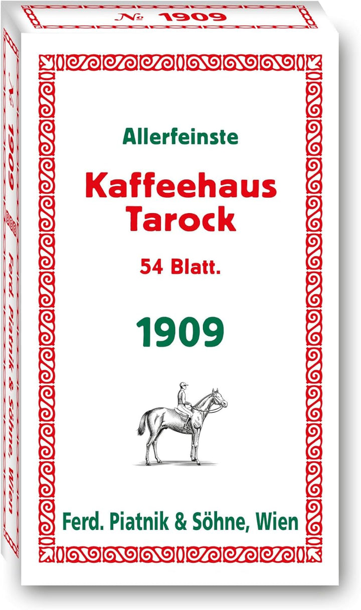 Piatnik 1909 Kaffeehaus Tarock, 100mm x 100mm x 130mm