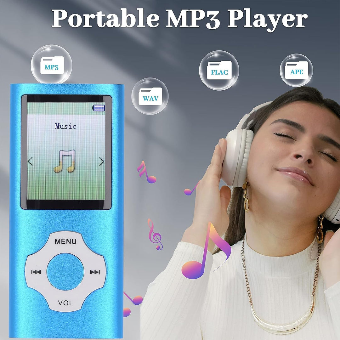 Bluetooth-MP3-Player, 1,8-Zoll-Farbbildschirm, MP3-MP4-Player, Tragbarer Musik-Player, Unterstützt B