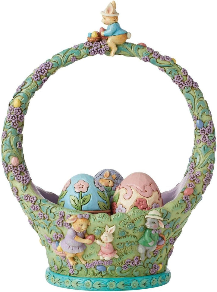 Enesco Jim Shore Hasen Eiersuche Osterkorb Figur 23,5 cm H