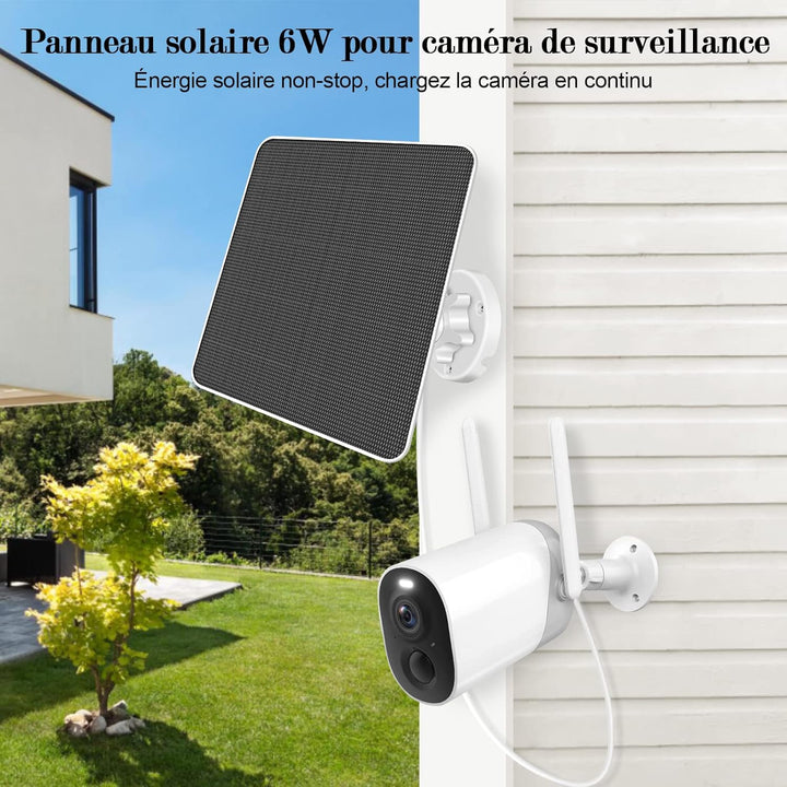 6W Solarpanel für drahtlose Überwachungskamera im Freien,5V IP65 wasserdichte Solarstromversorgung f