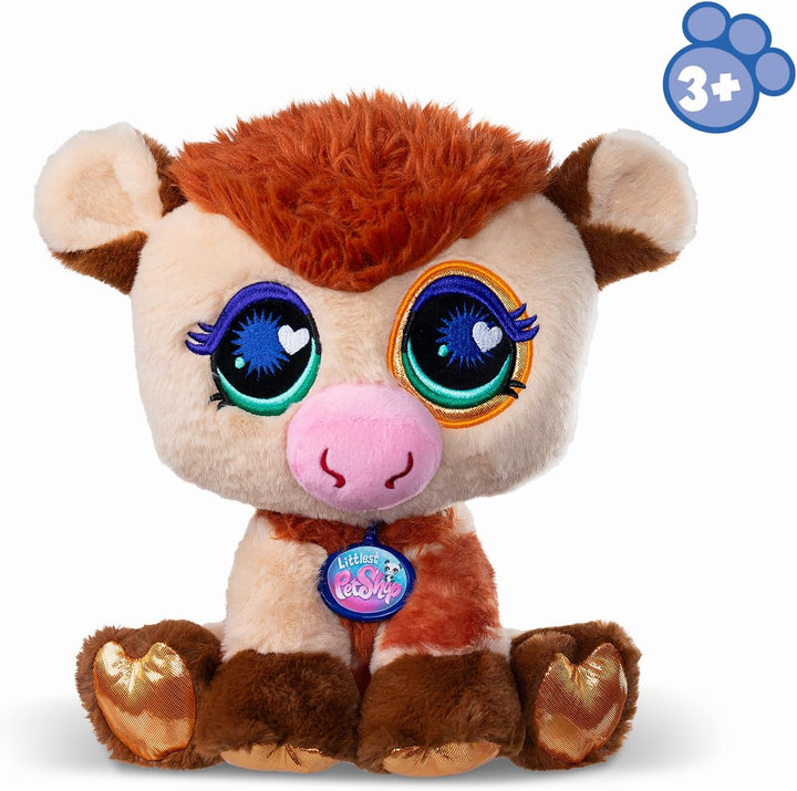 Littlest Pet Shop - Plüschkuh 25 cm - Littlest Pet Shop LPS Deluxe Kuh – Niedliche Plüschtiere mit g