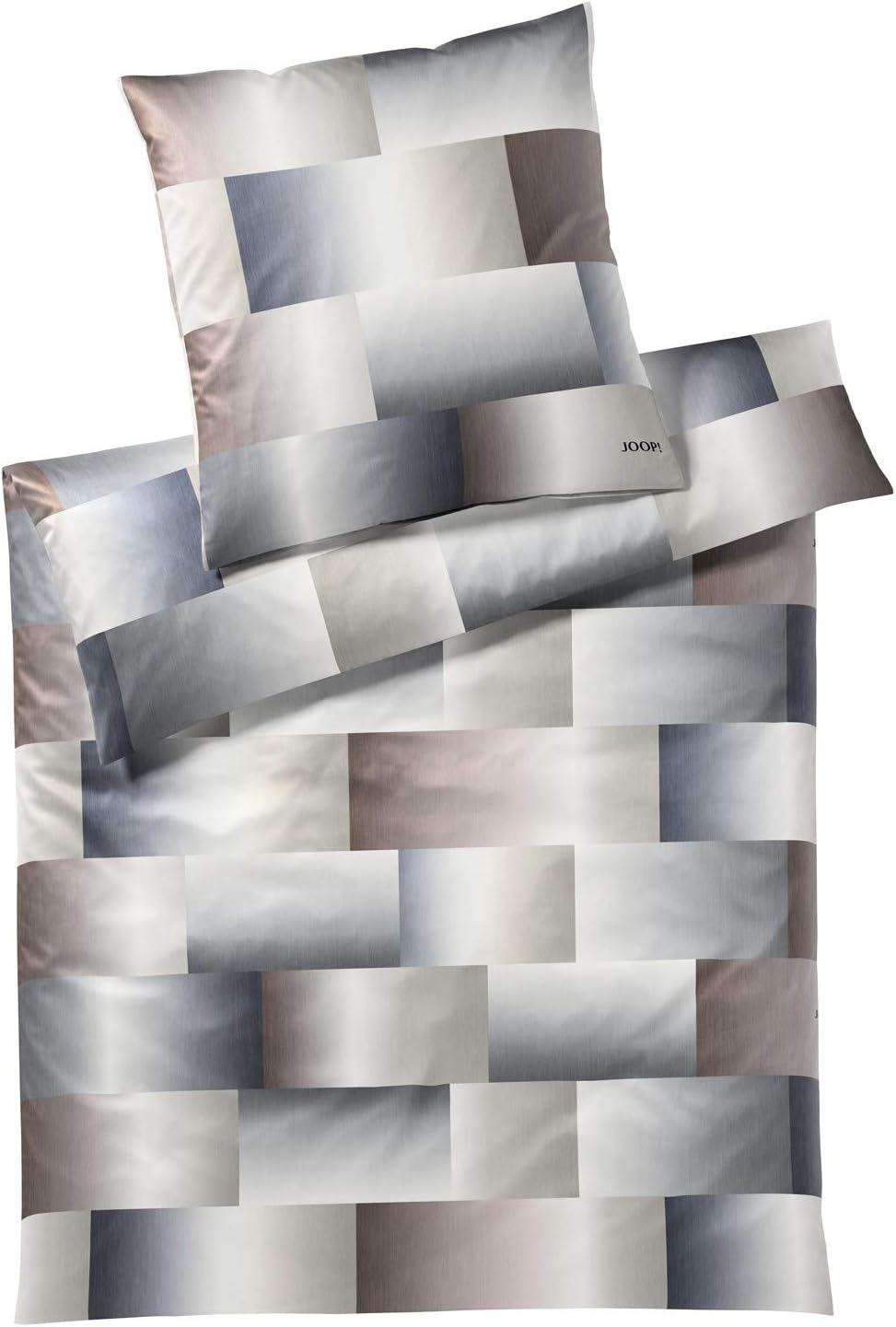 Joop! Bettwäsche Range Stone Shades 1 Bettbezug 135 x 200 cm + 1 Kissenbezug 80 x 80 cm, 1 Bettbezug