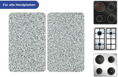 WENKO WENKO Herdabdeckplatte Universal Granit 2er Set, für Glaskeramik-, Elektro- und Gasherde, auch