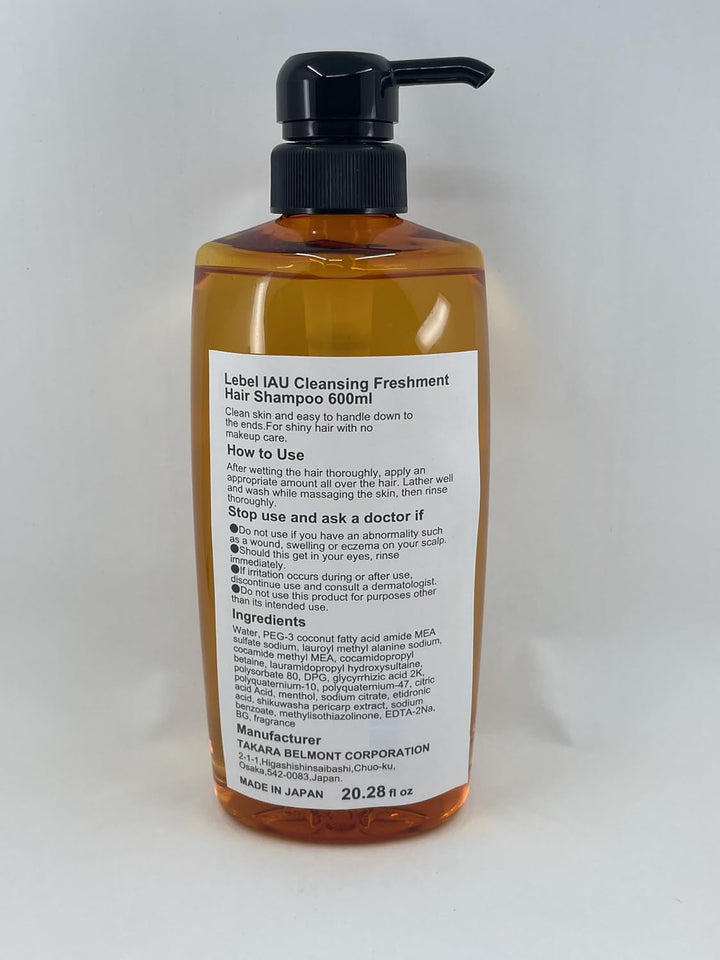 Lebel IAU Cleansing Freshment Hair Shampoo - 600ml (Harajuku Culture Pack)