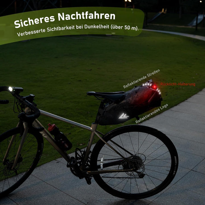 Fahrradtasche Wasserdicht BackLoader Satteltasche - 10L Bikepacking Taschen Fahrradtasche Sattelstüt