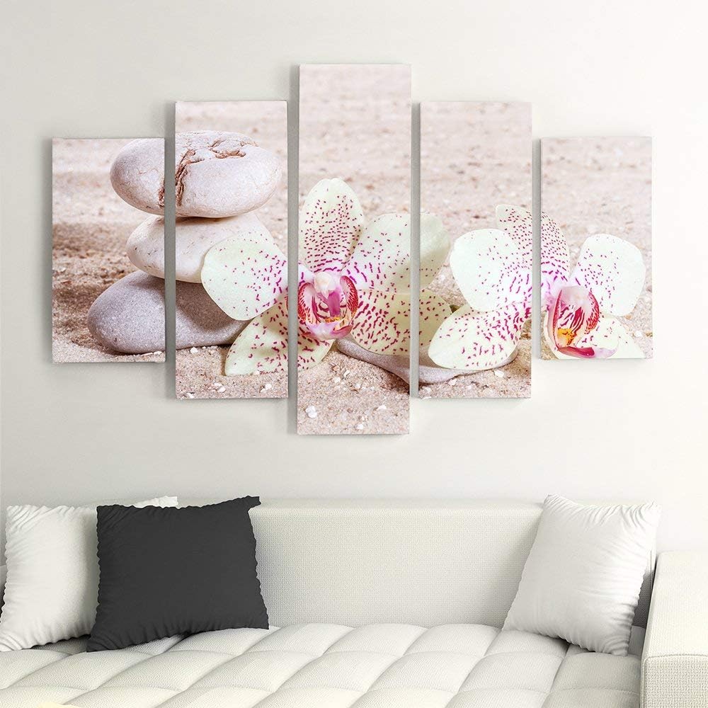 Feeby Frames, Leinwandbild, Bilder, Wand Bild - 5 Teile - Wandbilder, Kunstdruck, 250x120 cm, Typ A,