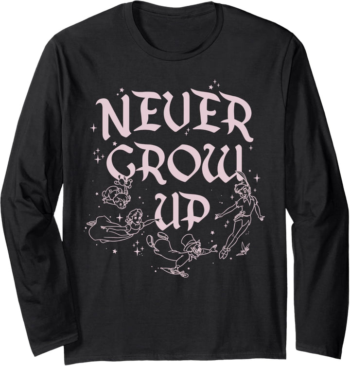 Disney Peter Pan Never Grow Up Flying Cast Langarmshirt