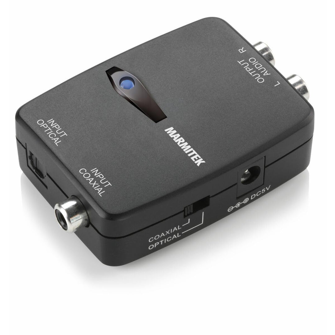 Digital Analog Wandler - Marmitek Connect DA21 - Toslink oder Koaxial zu Analog Konverter - Wolfson