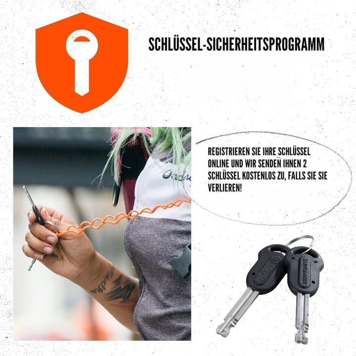 Kryptonite Evolution 1012 Integrierte Kette | Fahrradschloss | Sicherheitsstufe 8/10 | kompakt, robu