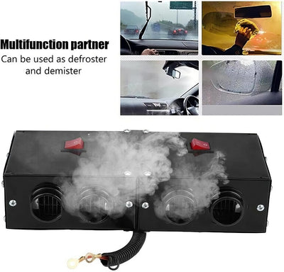 12V 360W Auto Heizlüfter Defroster, Riloer Tragbare Anti-Fog Heizung Mini-Autoheizung, Windschutzsch