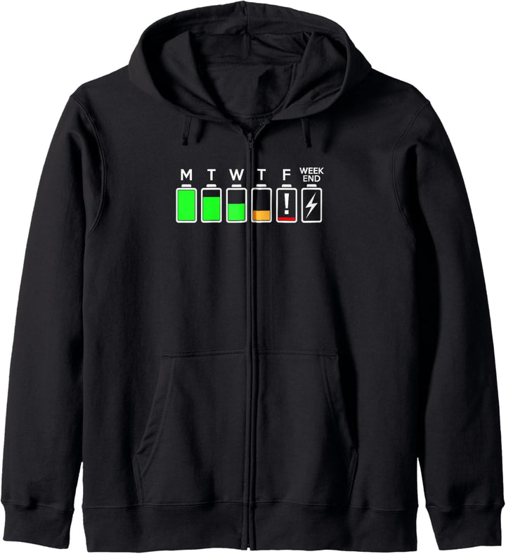 Wochenend-Batterie. Kapuzenjacke