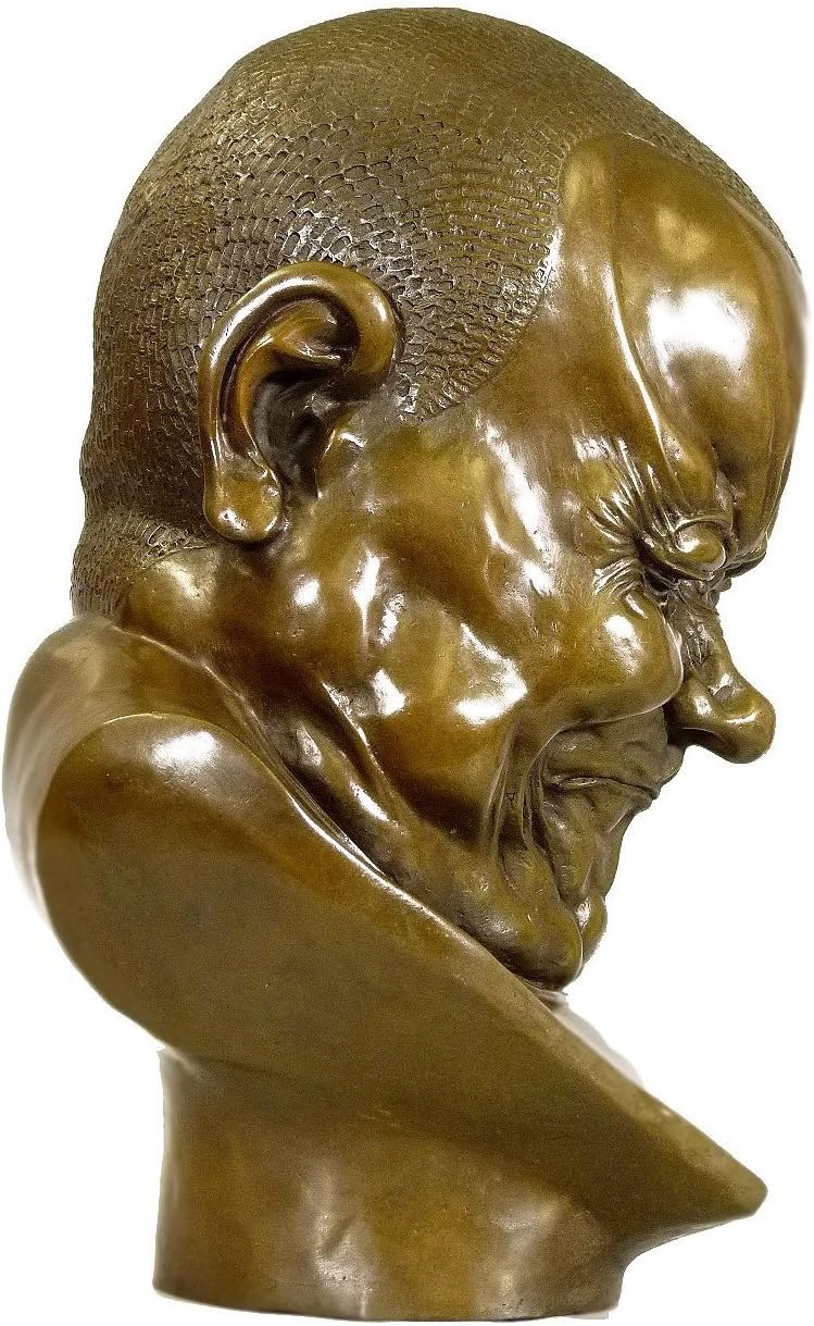 Kunst & Ambiente - Franz Xaver Messerschmidt - EIN Erzbösewicht - Charakterkopf Skulptur - Bronzefig