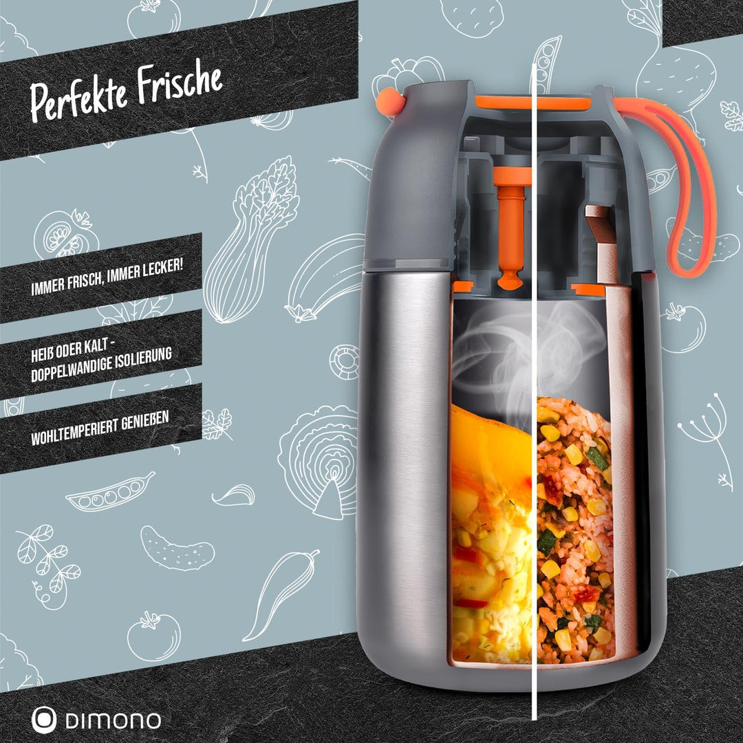 Dimono® Thermobehälter Warmhaltebehälter; Lunch-Box To-Go Lebensmittelbehälter Essensbehälter Speise