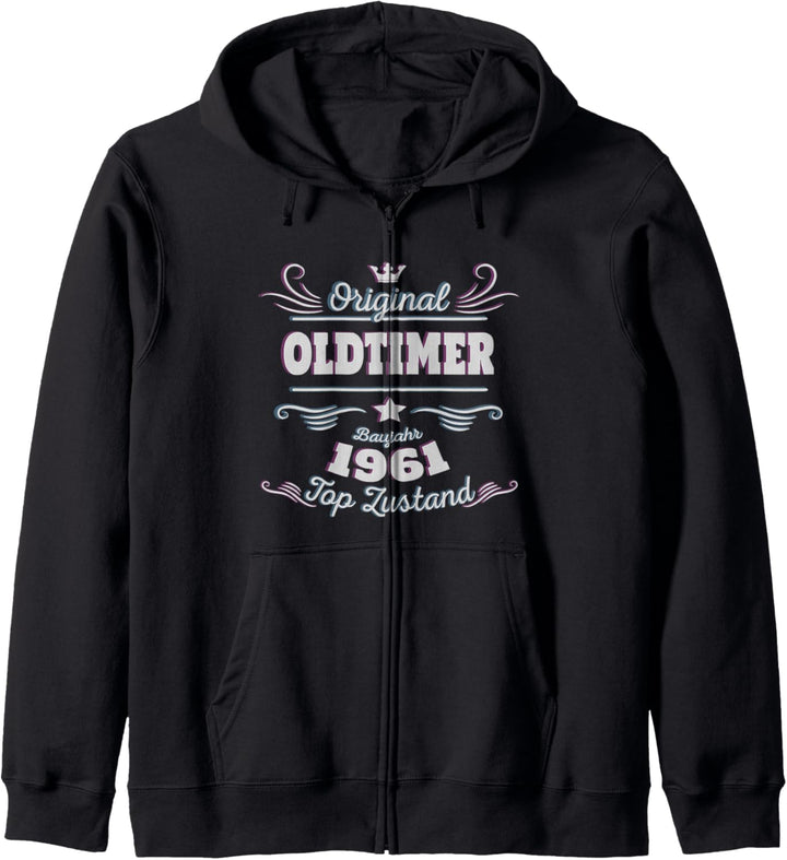 1961 Geboren 60 Geburtstag Oldtimer 1961 Jahrgang 1961 Kapuzenjacke