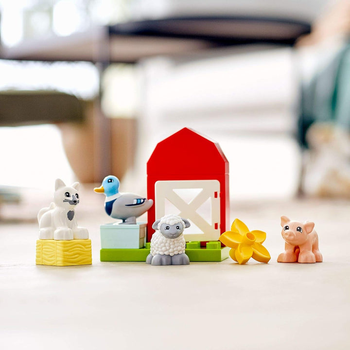 LEGO DUPLO Town Farm Animal Care 10949 Imaginative Build-and-Play Toy for Toddlers; Buildable Farm P