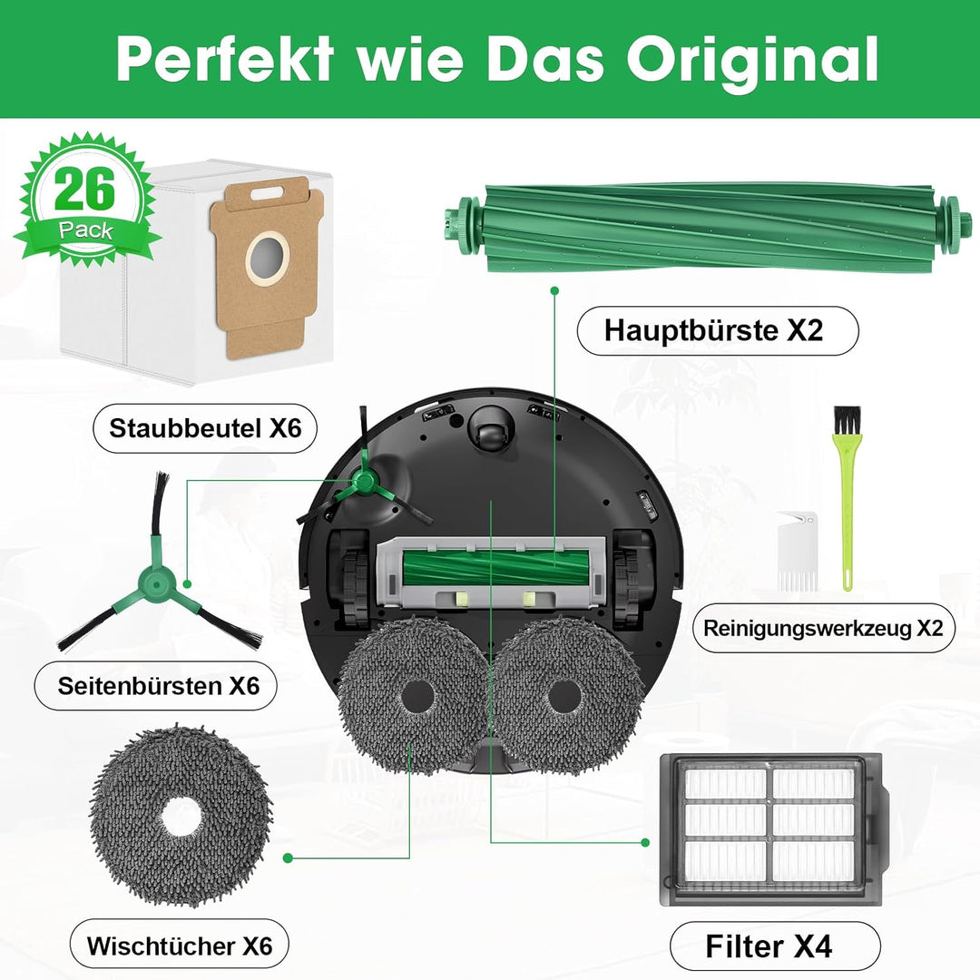 505 Zubehör für iRobot Roomba Plus 505 Combo / 405/507 Combo / 400/500 /506 Ersatzteile Zubehörset E