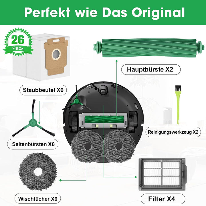 505 Zubehör für iRobot Roomba Plus 505 Combo / 405/507 Combo / 400/500 /506 Ersatzteile Zubehörset E