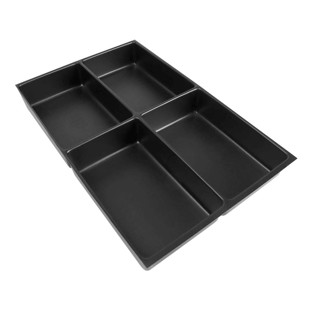 Bisley MultiDrawer Schubladeneinsatz, 4 Fächer für A4 Schubladen Metall, 800 Kunststoff, 36.5 x 23.7