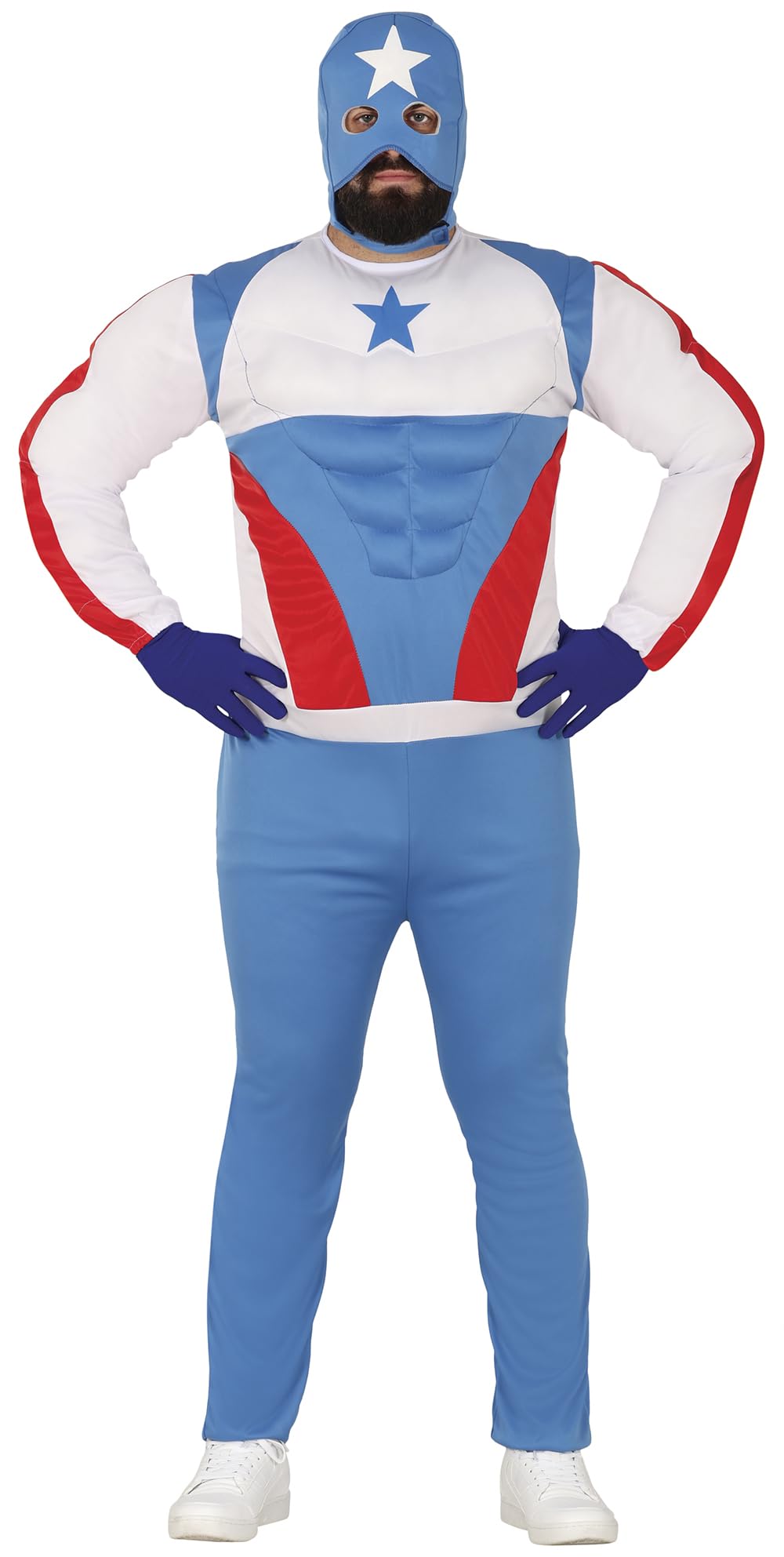 FIESTAS GUIRCA | Superstar Kostüm für Erwachsene - Shirt, Maske und Hose - Superhelden- und Schurken