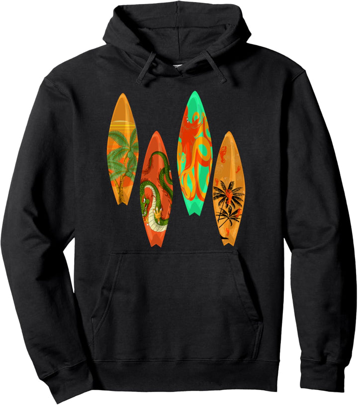 Surfing Surfbrett Sommerurlaub Sport Surfer Hobby Surfen Pullover Hoodie