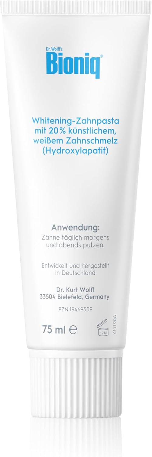 Bioniq® White Filler Zahnpasta - 4 x 75 ml – Sanfte Whitening-Zahncreme mit Hydroxylapatit, schützt