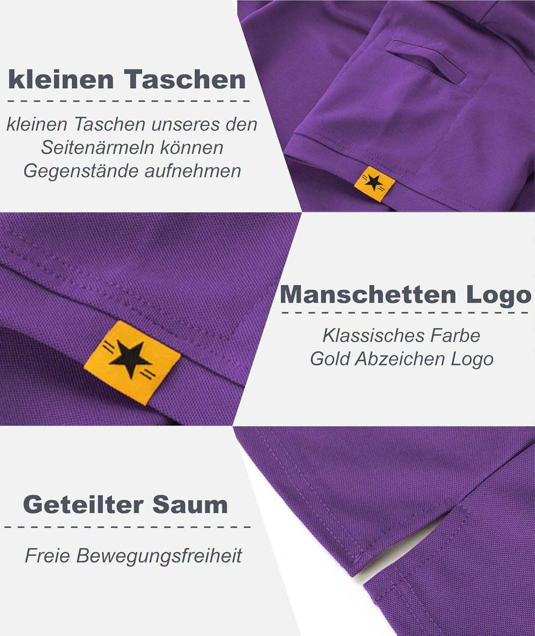 igeekwell Poloshirt Herren Kurzarm Atmungsaktives Golf-Polo-Hemd Summer Poloshirts Männer mit Brille